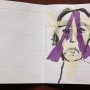 Vendredi 13 exemplaire unique collage et encre 2020 2