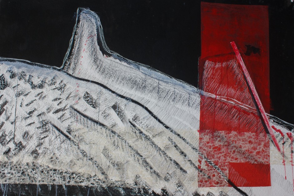 nordland 2020 stylo feutre et collage sur papier109 cm x 72 cm 2