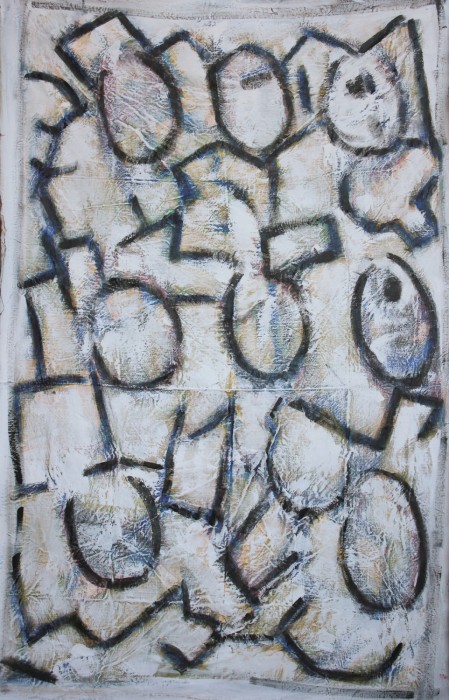 composition 2 2010 acrylique sur bache 165x100