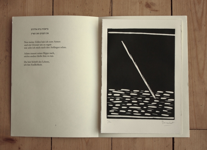 au commencement berechit linogravures  textes de Bluma Finkeslstein 2 au commencement berechit linogravures  textes de Bluma Finkeslstein 2