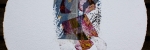 maniere blanche 8 technique mixte sur papier 2015 diametre 50cm