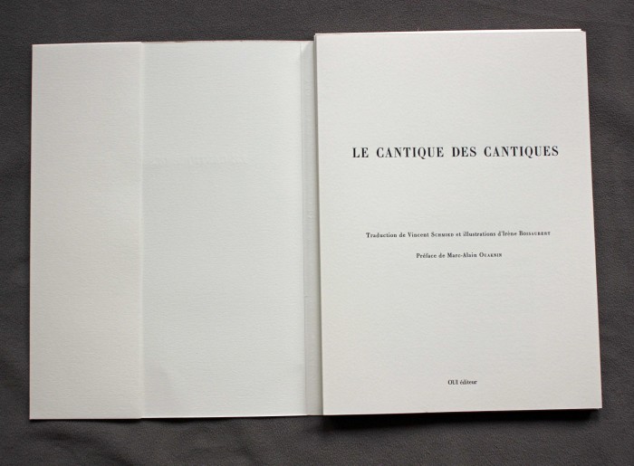 le cantique des cantiques nouvelle traduction 36.5x26.5 2018 2