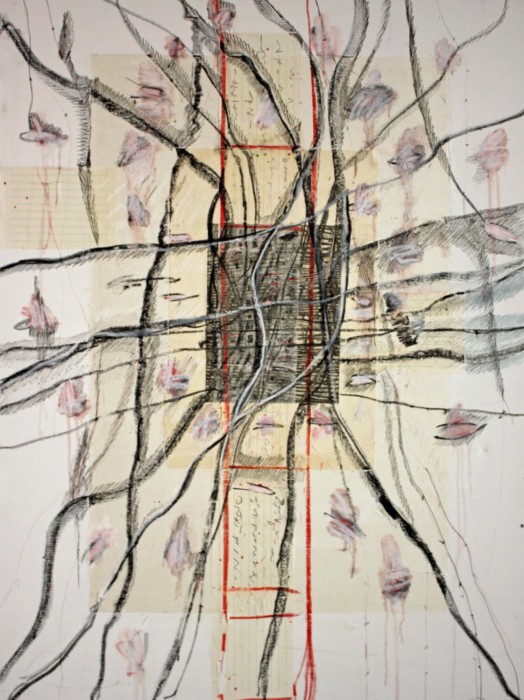 sans titre collage technique mixte sur toile 130x97  2017 2 sans titre collage technique mixte sur toile 130x97  2017 2